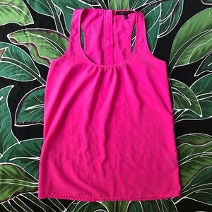 Cynthia Steffe Hot Pink Zipper Back Tank Top - XS